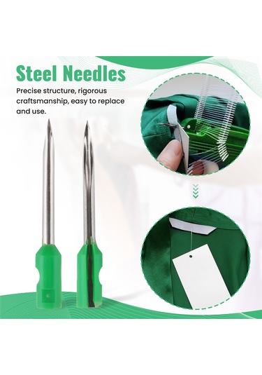 Yeşil Giysi Etiketleme Silahı Çelik İğneleri Bir Kutuda 5 Adet