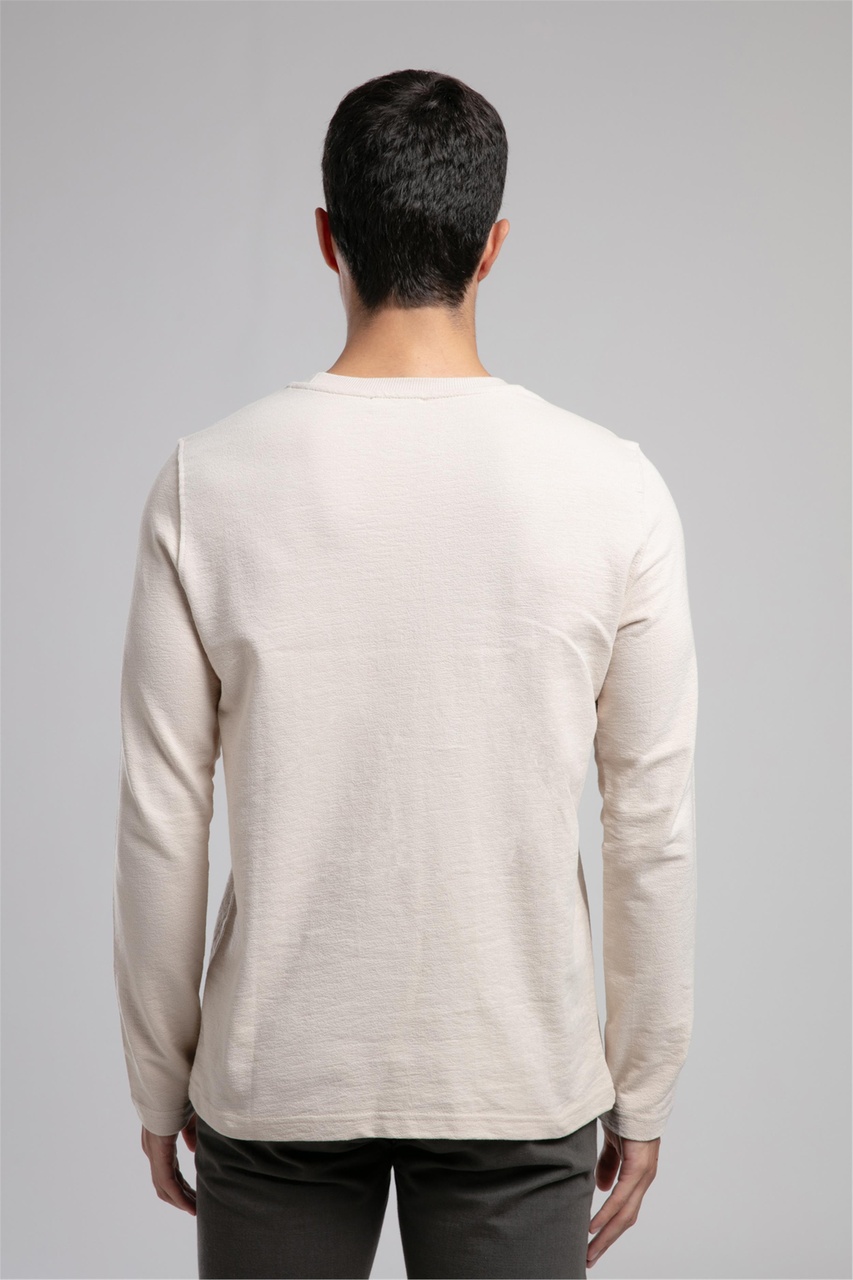 Lecosa Erkek O Yaka Sweatshirt Bej-21040 Bej