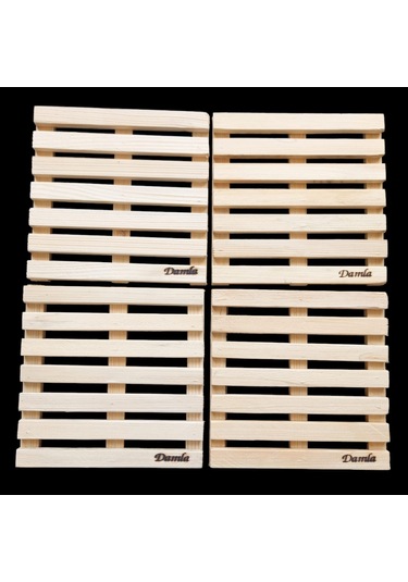 Escoines Koleksiyon 4adet Gönderilecektir Ahşap Kare Nihale 18,5x18,5cm Sarıçam 39963669466976adb3 Sarı