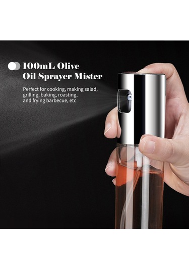 Leezsing 100ml Cam Zeytinyağı Spreyi - Gıda Grade Materyal, Şeffaf Kutu, Çeşitli Sosu İçin Uygun, Salata, Barbekü Ve Pişirme İçin Pratik Altın