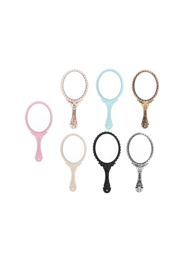 Dolıty Makyaj Için Kabartmalı Gül Tasarımlı Antika El Aynası Gül Altın