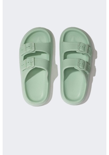 Defacto Kız Çocuk Yüksek Taban Çift Bantlı Eva Terlik B8475A824SMGN158 Yeşil