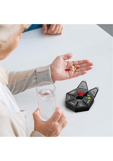 Beyaz 1 Adet Hap Kutusu Plastik 7 Gün Tablet Şeker Kutusu Taşınabilir Depolama Tablet Tutucu Seyahat Organizatör Hap Dağıtıcı Konteyner