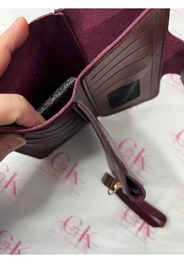 Bonita Bordo Çok Bölmeli Cüzdan Premium Kalite