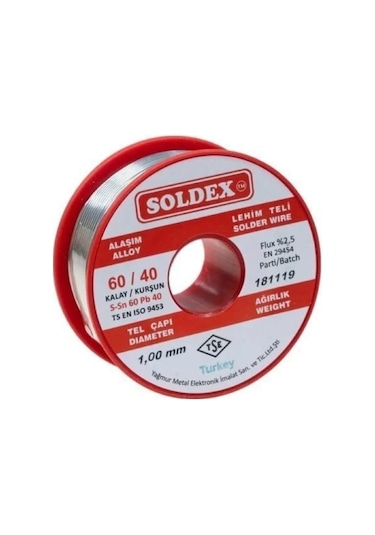 Soldex Sn60 Pb40 Lehim Teli 1mm 200gr