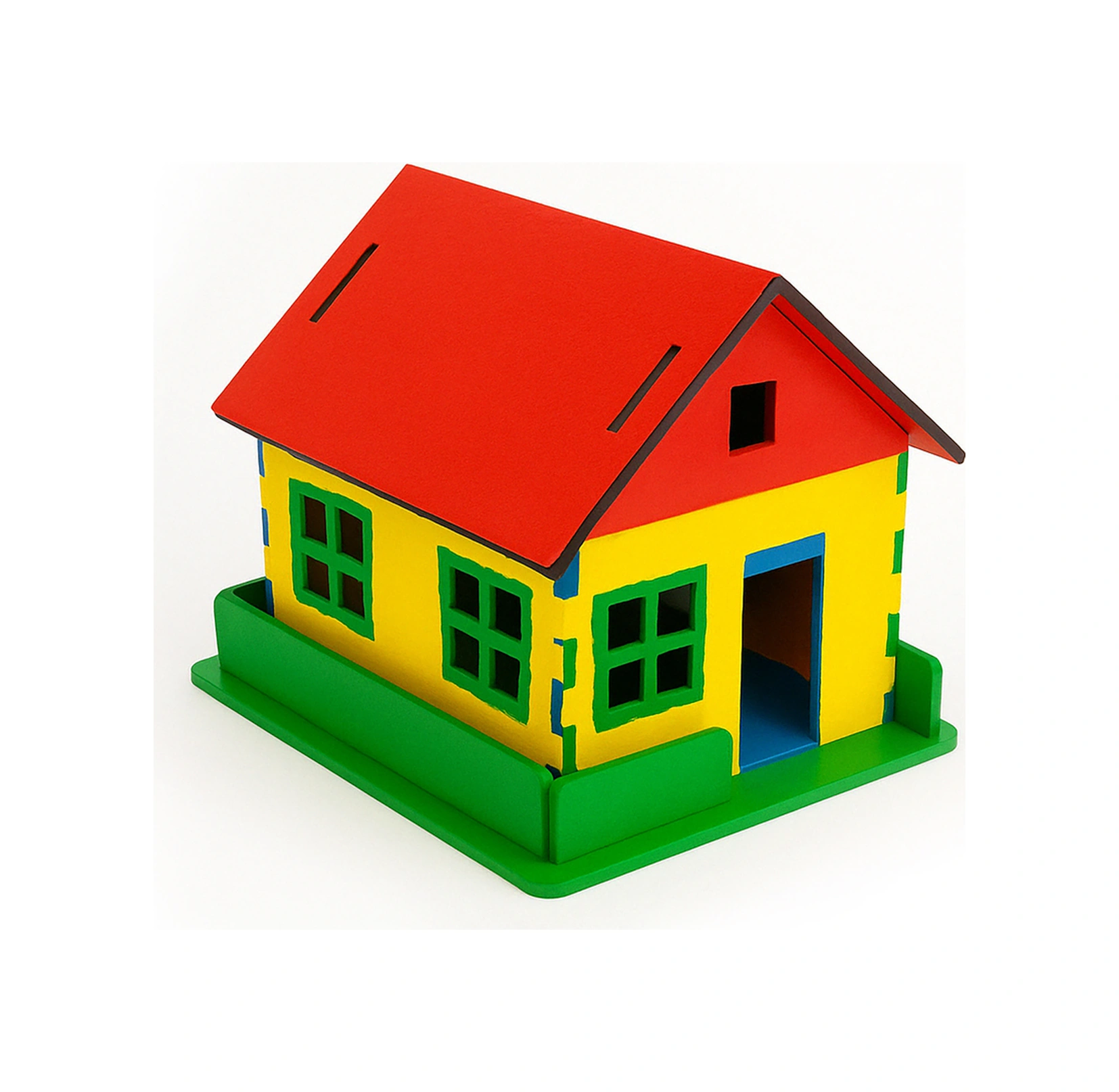 Ahşap Oyuncak Ev Boyama Seti, Ahşap Boyama Evi, Ahşap Oyuncak Yapboz Ev