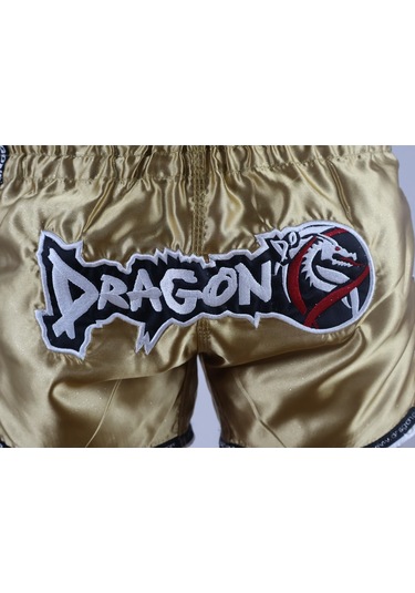Dragondo Mt3076 Shiny Muay Thai Gold Kick Boks Şortu Altın