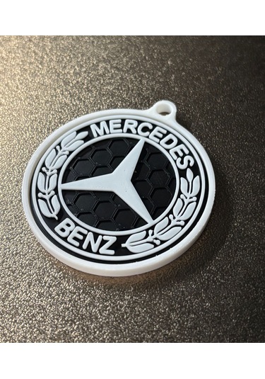 Markanıza Özel Petek Desenli Mercedes Benz Yazılı 3d Anahtarlık