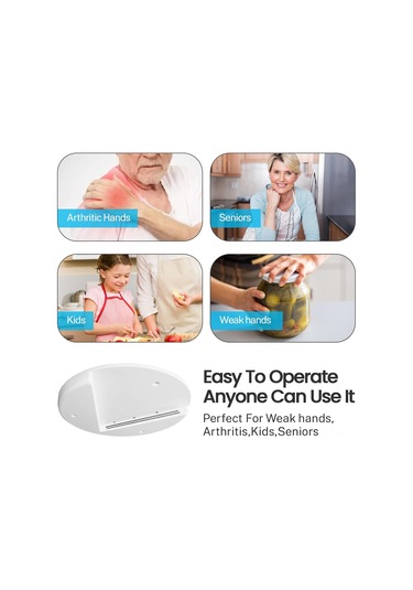 Wezone Dolap Altı Monte Edilebilir Metal Açıcı - Boşluk Tasarrufu, Kolay Şişe Açma, Dayanıklı, Evde Kullanım Beyaz