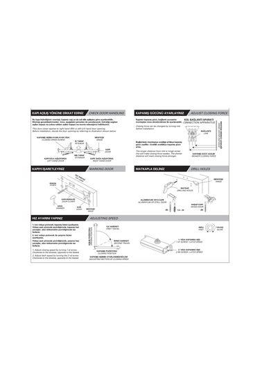 Kale Kapı Hidroliği Gümüş-güç Ayarlı-5 Numara- 80-120 Kg