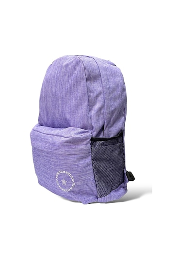 Su Geçirmez Kumaş Ortaokul Lise Unisex Okul Sırt Ve Seyahat Çantası - Mor