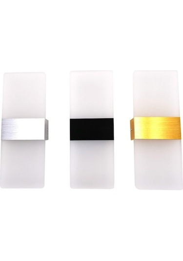 Novahub Akrilik Led Piyano Tuşu Duvar Lambası - Gümüş, Sıcak Beyaz - 101x55x71mm Yatak Odası, Otel Dekorasyonu Diğer