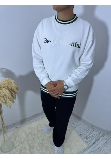 Highlander Be-you-tiful Nakışlı Selanık Kumaş Sweatshirt Siyah
