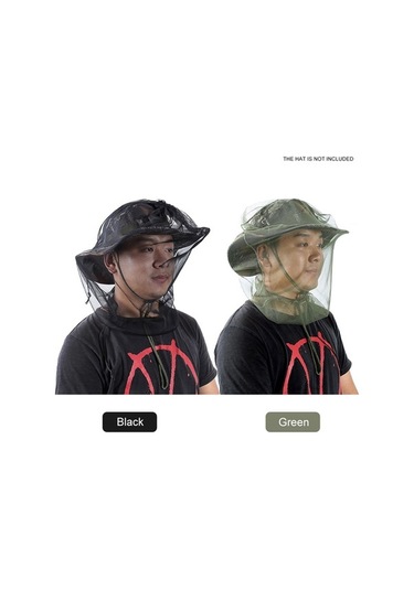 Besthome1 4 Adet Yeşil Nylon Mosquito Net - Outdoor Aktivite İçin Yüz&boyun Koruyucu, Doğa Sporları, Dağcılık, Kamp, Balıkçılık