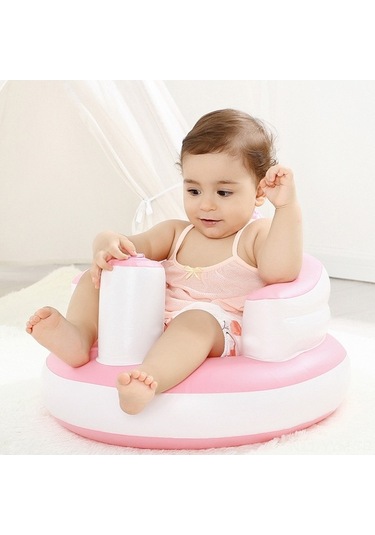 Pazly Şişme Bebek Koltuğu - Taşınabilir Beslenme, Banyo, Oyun Sandalyesi Mavi