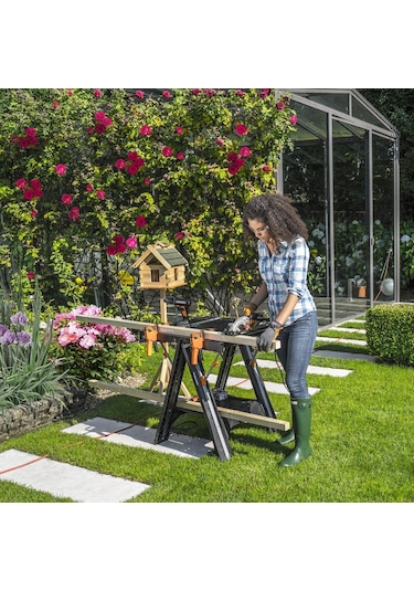 Worx Wx051 Çok Fonksiyonlu Katlanabilir Çalışma Tezgâhı 2 Adet