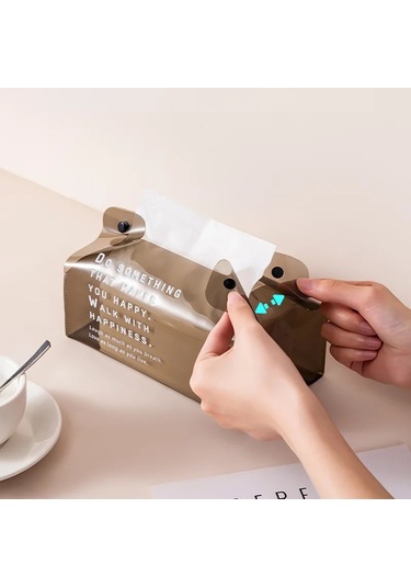 Beyaz Şeffaf Pvc Dikdörtgen Doku Kutusu İskandinav Kutu Mendil Dispenseri Yatak Odası Mutfak Masaüstü Kağıt Peçete Tutucu Organizatör Ev Dekor