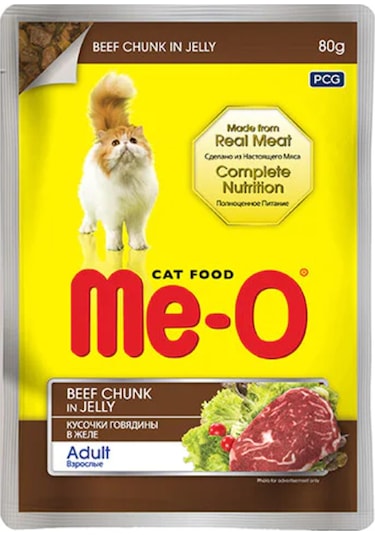 Me-O Dana Etli Jöleli Pouch Yetişkin Kedi Yaş Maması 80 G