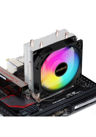 Strong M2-Pro 9cm Rainbow 2 Bakır Borulu 105W Tdp Intel/amd Kule Tipi Işlemci Cpu Fan
