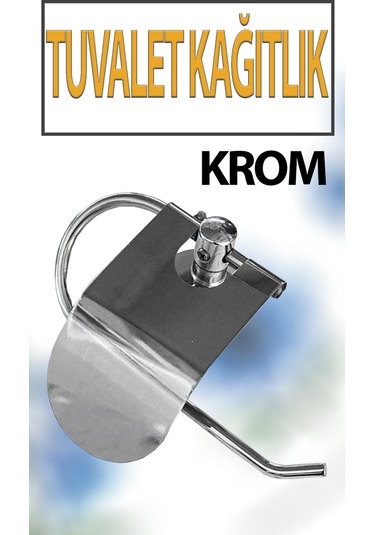 Krom Kapaklı Tuvalet Kağıtlığı Wc Kağıtlık Tuvalet Kağıdı Askısı Krom