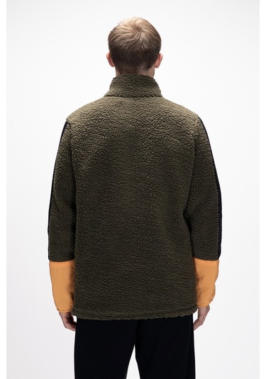 Bomb Soluk Yeşi L Yarım Fermuarlı Erkek Polar Soluk Yeşil