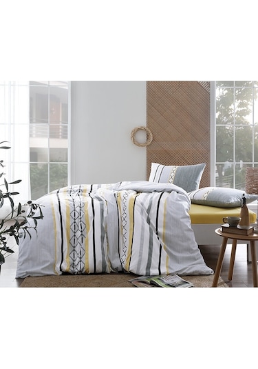 Floretta Jaune Çift Kişilik Nevresim Takımı 52172 Sarı