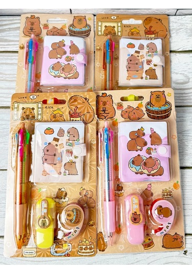 Invıma Kapibara Temalı 4 Parçalık Kırtasiye Hediye Seti 369249171