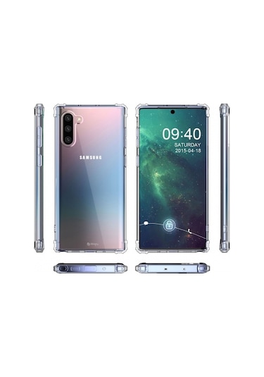 Blogy Galaxy Note 10 İle Uyumlu Crystal Fit Kılıf Crystal Clear
