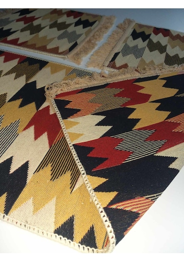 Oto Koltuk Kilim 3 Parça Araba Takımı Çok Renkli