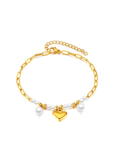 Sones Opk Gz202 Paslanmaz Çelik Aşk İnci Bileklikler Altın