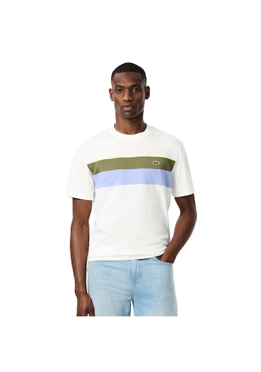 Lacoste Golf Colour Block Erkek T-shirt Beyaz