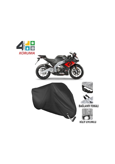 Aprilia Rs4 125 Motosiklet Brandası ( Kilit Uyumlu - Siyah