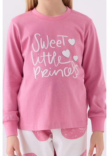 Roly Poly 3470 Sweet Little Princess Kız Çocuk Karanfil Uzun Kol Pijama Takım Karanfil