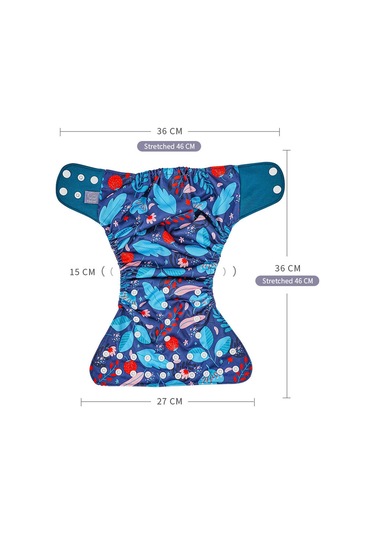 Moveevo 4'lü Yenilebilir Bebek Külotü Nem Tutucu Ağ Kumaşı Su Geçirmez Pul 3-15 Kg Uyumlu Es061-sd07 3 - 5 Yaş
