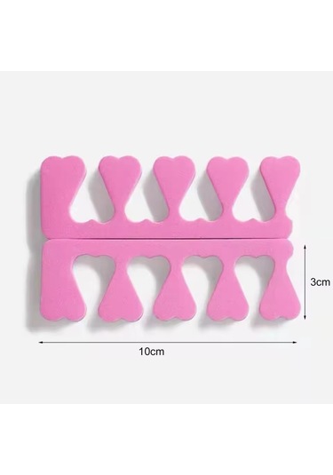 20 Çift Manikür Pedikür Parmak Arası Ayırıcı Separatör Pembe