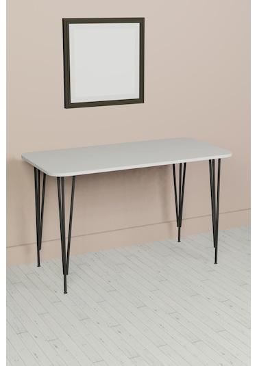 Feza Yemek Masası 60x120 Yemek Masası, Çalışma Masası, Bilgisayar Masası Beyaz