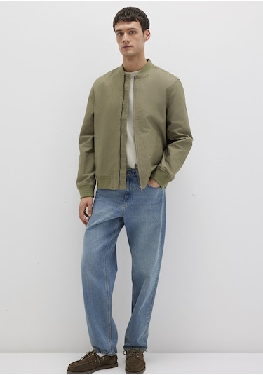 Mavi - Yeşil Bomber Ceket 0110582-71559 Yeşil