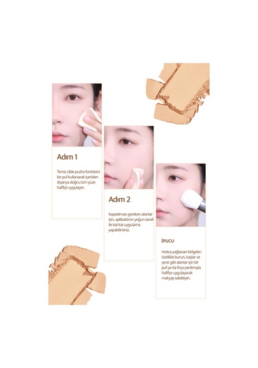 Hafif Yapılı, Pürüzsüz Mat Bitişli Pudra Fondöten Clıo Kill Cover Powder Foundation 23n Ginger 23