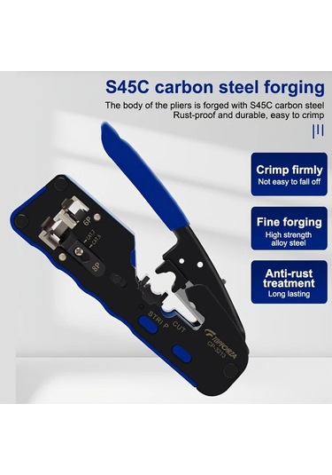 Xuweiwei Topforza 3ü 1 Arada Ağ Kıvırma Pensesi Ayarlanabilir Dovetail Klipsleri İçin Kristal Başlıklı Ve Soyma Kesme Fonksiyonu