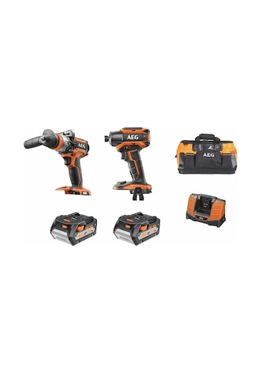 Aeg JP18AB2-502B 18V Kombo 2'li Kit Akülü Darbeli Vidalama Makinesi - 4935479210