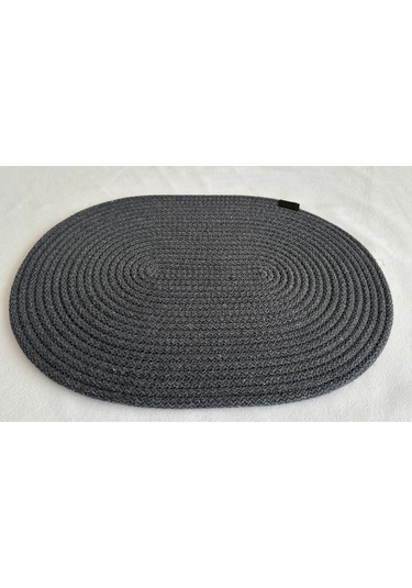Jüt Amerikan Servis Sofra Altlığı, Masa Dekoru Supla Oval 30x40 8li Antrasit