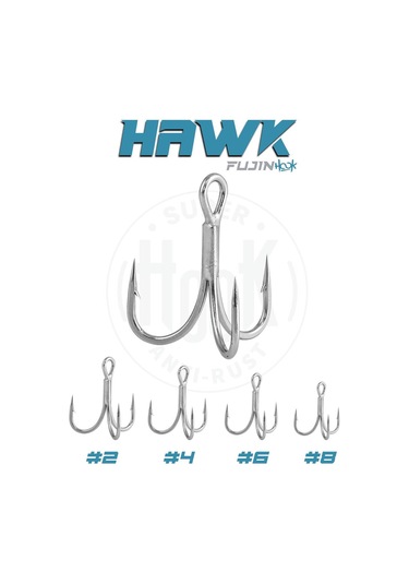 Fujin Hawk Süper Anti-rust Üçlü Kanca 4 Numara