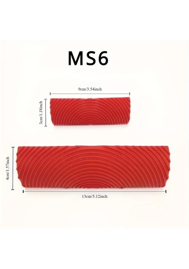 Gateesat 2pcsms6 Ahşap Doku Rulo Fırça Seti Dekoratif Boyama Ev Dekorasyon Sanat