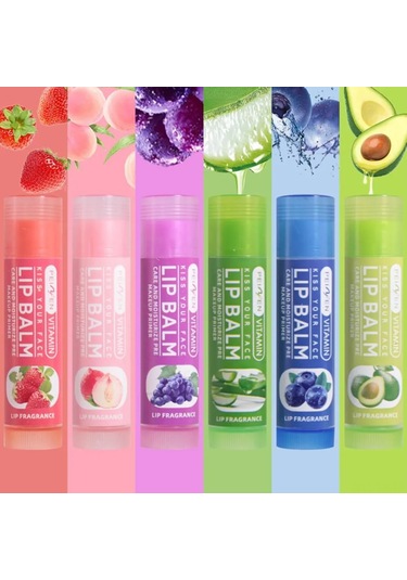 Vkemall Meyveli Jöle Etkili, Renk Değiştiren Nemlendirici Dudak Maskesi Ve Balm Seti 6 Adet