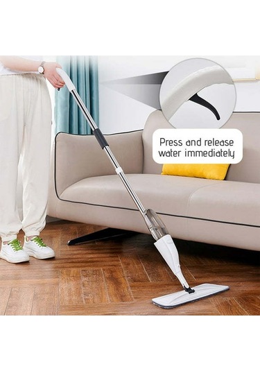 Ximistore9 Ev Ve İşyeri Temizliği İçin Çift Fonksiyonlu Spreyli Mop - Mikrofiber Mop, Yıkama Uygun Bez Ve Yeniden Kullanılabilir Suluk