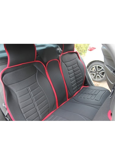 Peugeot 407 Station Wagon Oto Koltuk Minderi Ön Arka 5'li Takım Siyah Kırmızı Fivestar Scr