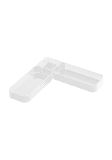 Suntek Duş Köşe Raf Depolama Mutfak Yurt Otel Kullanımı Kolay Banyo Raf Temizle Beyaz