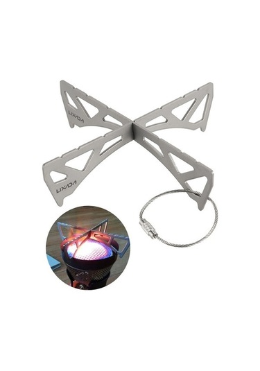 Bloomnest Titanyum/tencere Taşınabilir Reaktör Rafı Paslanmaz Ocak Mini Mekan Lixada İçin Gümüş Dış Çelik Çapraz Buhar Braketi Ayak Pv Gümüş