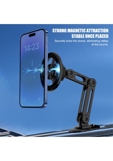 Geeroyoo Evrensel 360 Dönebilen Manyetik Araç Telefon Tutucu, Güçlü Yapışkan Ve Esnek Montaj Altın