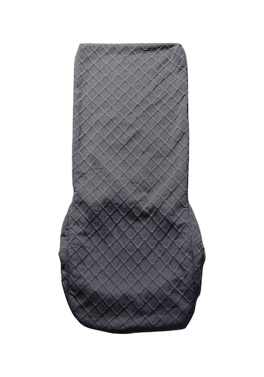 Gajeena Kalın Kumaşlı Esnek Yemek Sandalyesi Kılıfı, Dikdörtgen Desenli Yarı Kapaklı, Derin Gri, 1 Adet DiğER